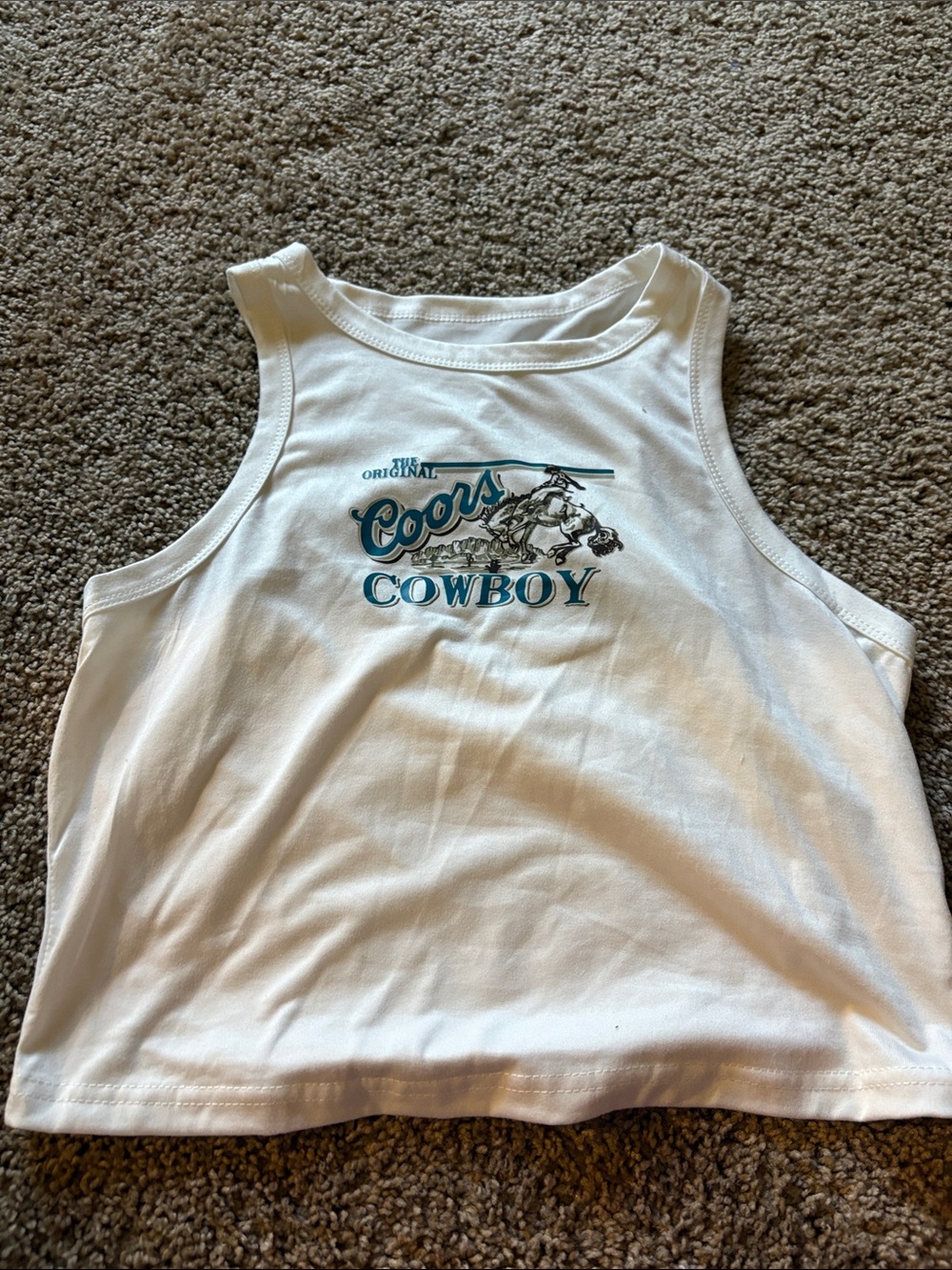 Cowboy White Girls' Tank Top